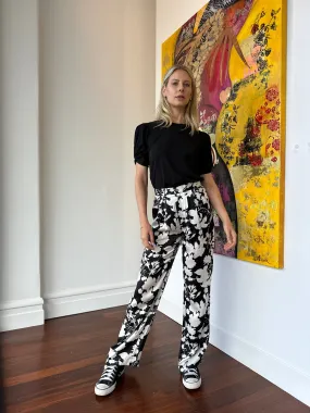 Florence Silk Pant | Oriental Floral