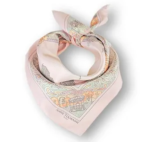 FRENCH SILK SCARF - PARIS - Misty Rose - 27x27"