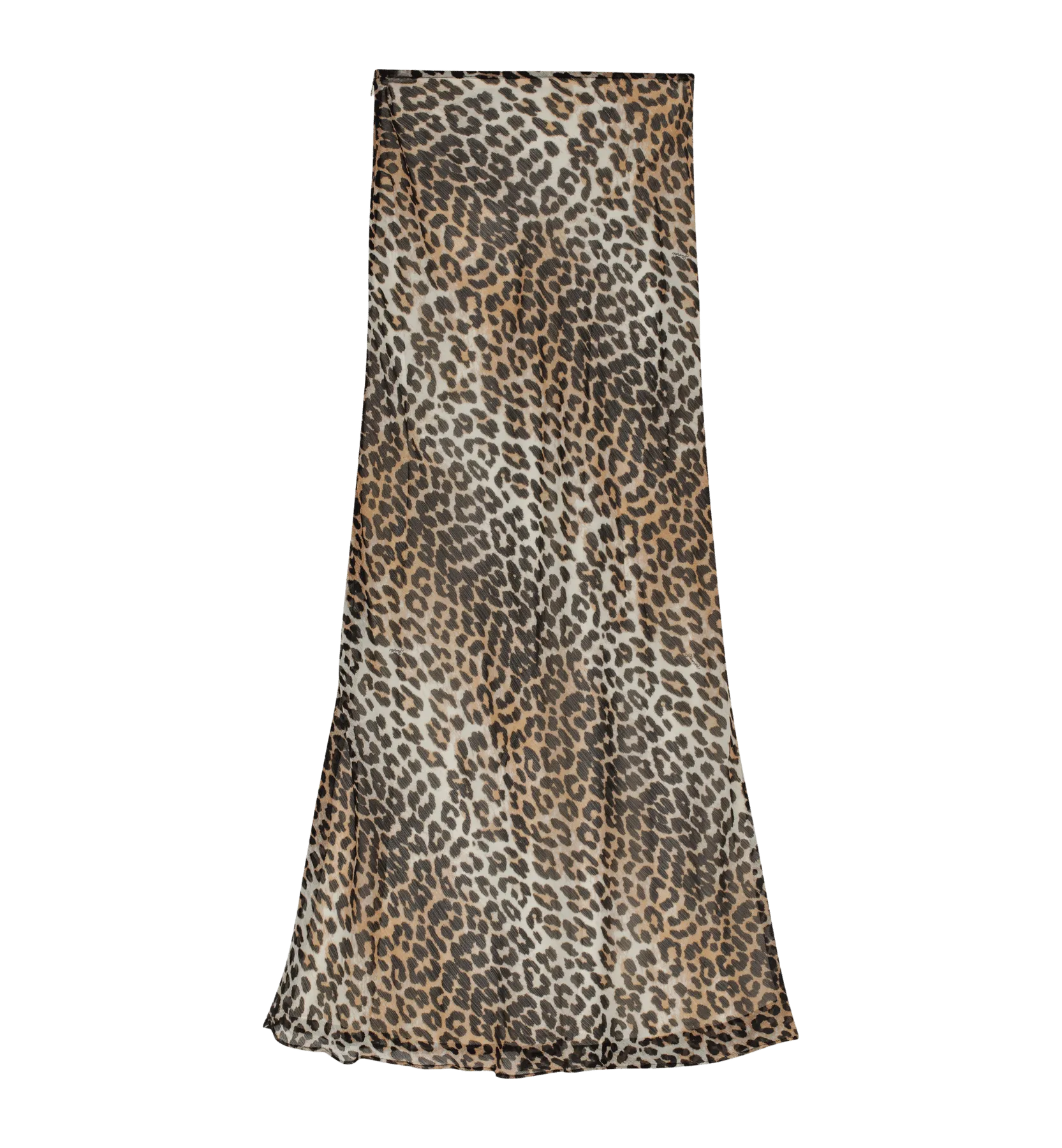 GANNI Leopard Chiffon Maxi Skirt