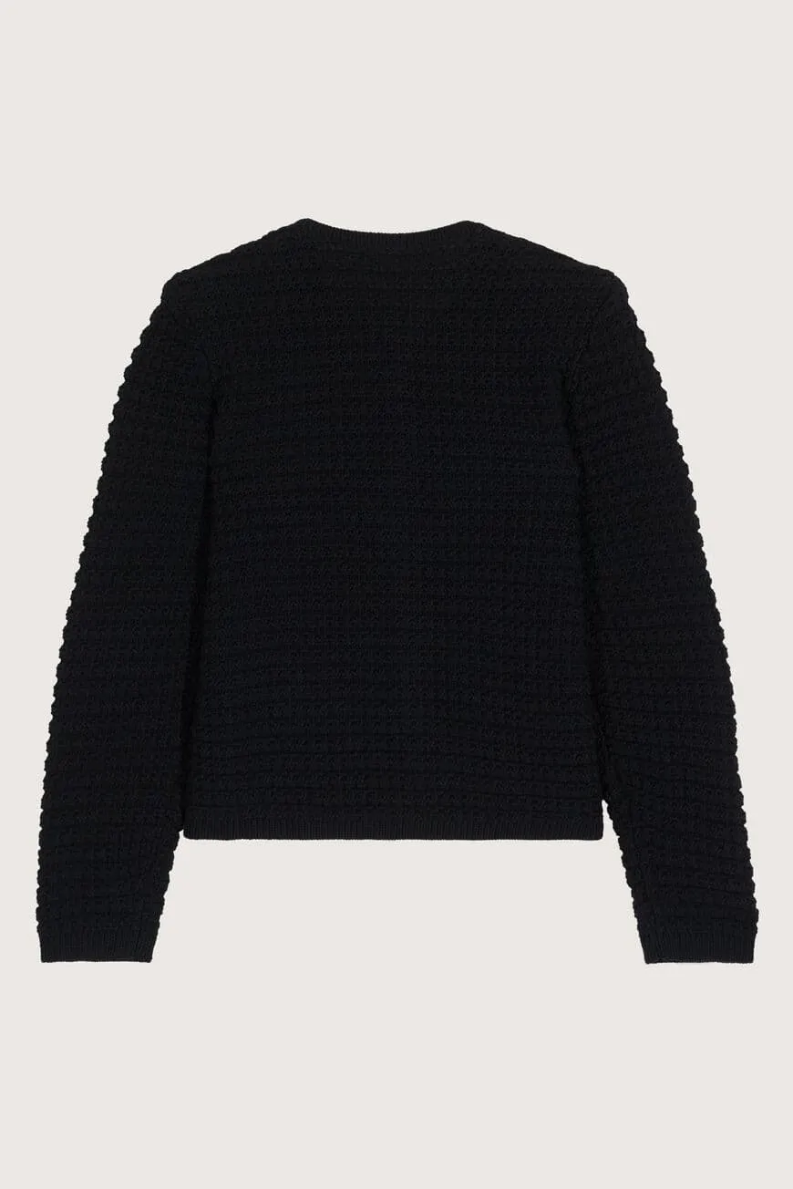 Gaspard Knitted Cardigan Black