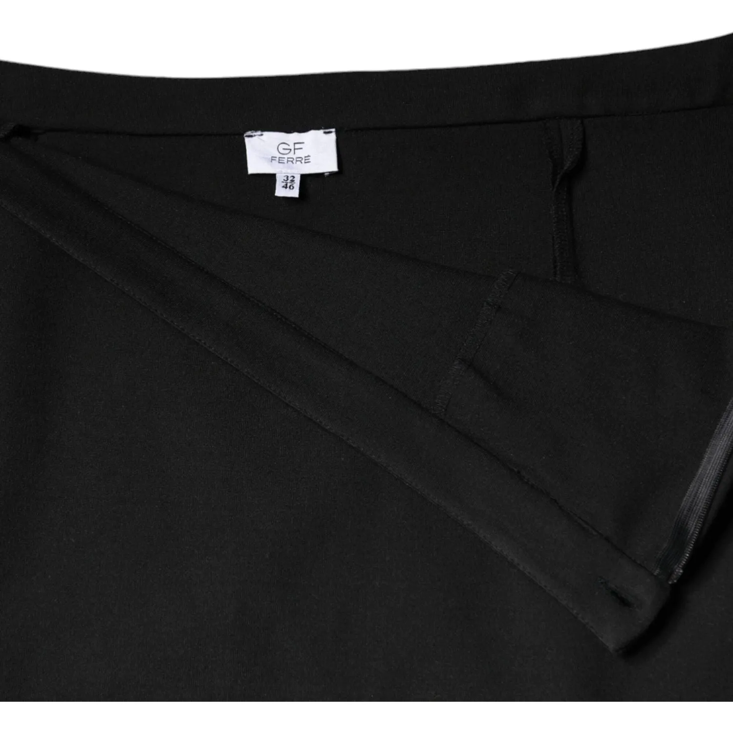 GF Ferre Black Straight Pencil Cut Knee Length Skirt