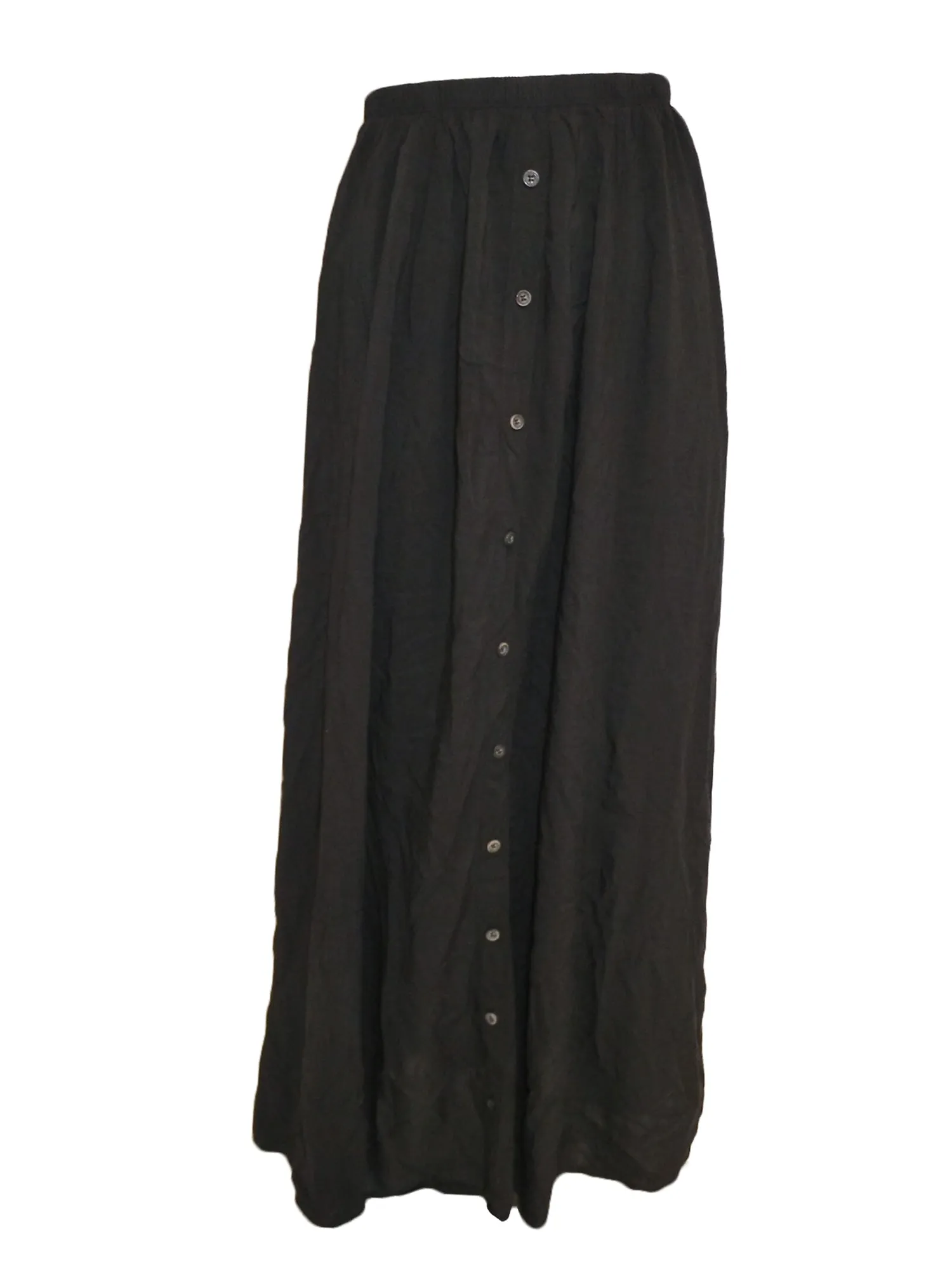 Hard Tail Rayon Button Front Maxi Skirt (Style RV-92)