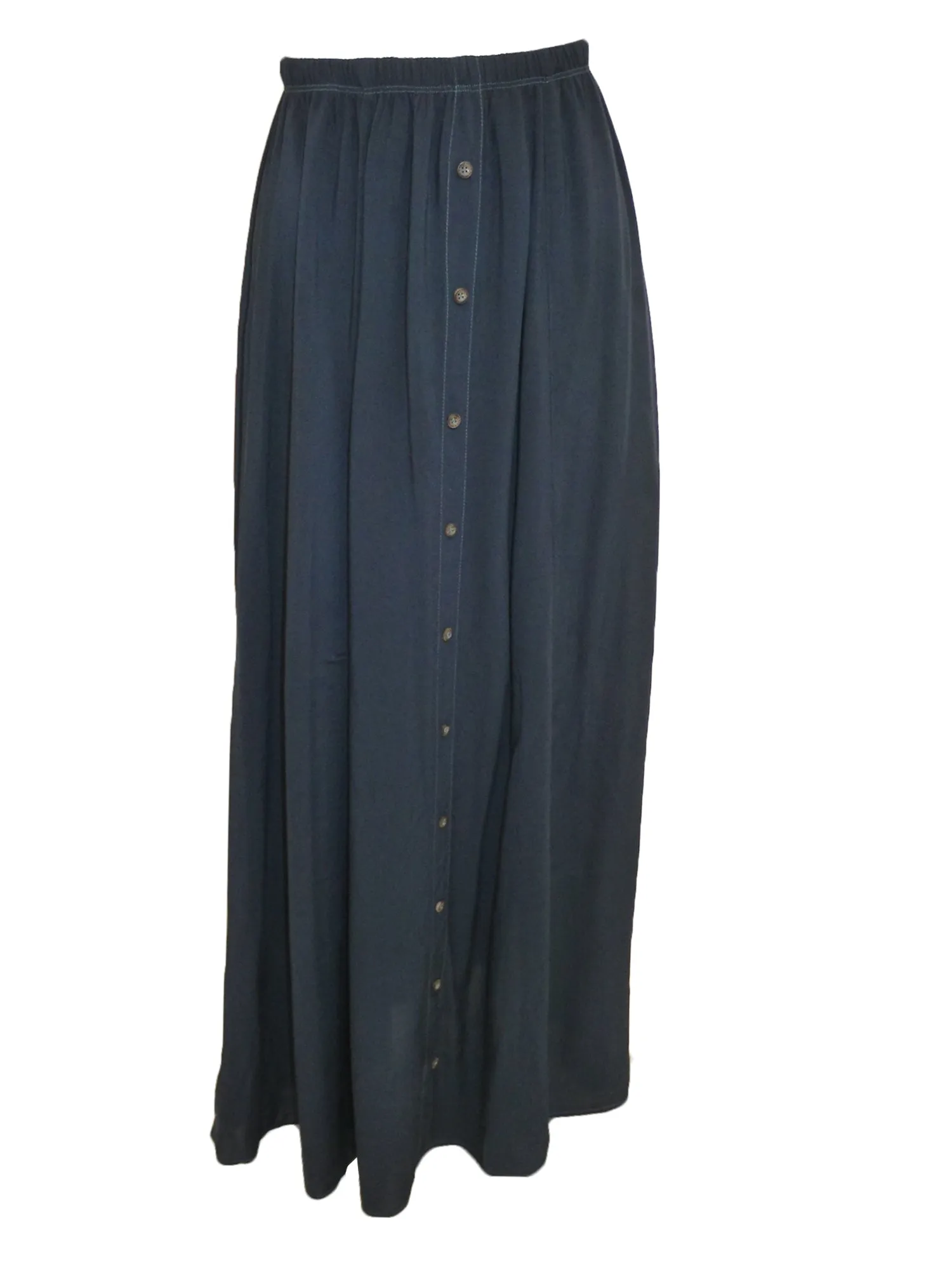 Hard Tail Rayon Button Front Maxi Skirt (Style RV-92)