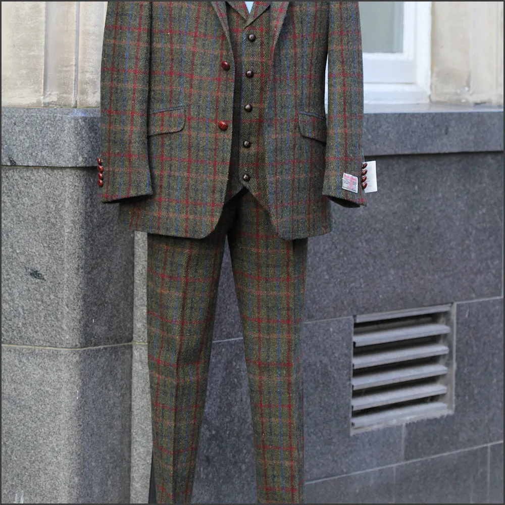 Harris Tweed Angus Check Tailored Fitting Trouser..