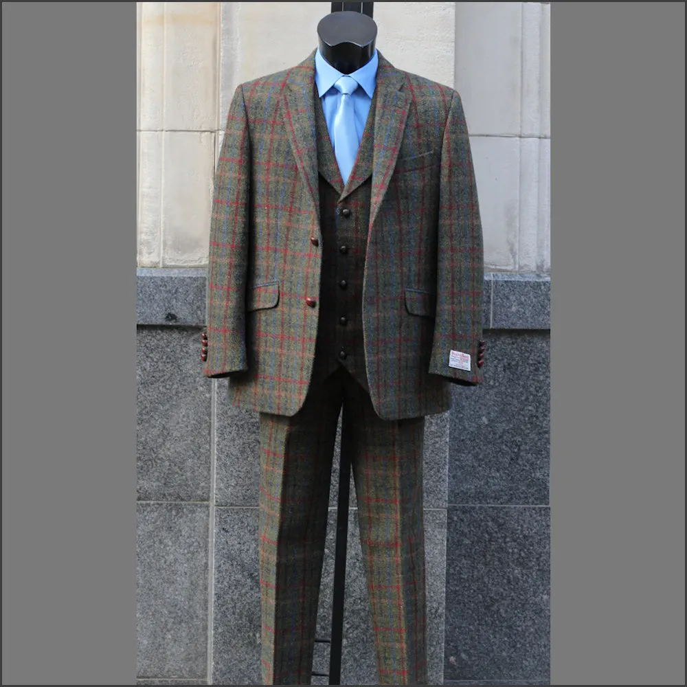 Harris Tweed Angus Check Tailored Fitting Trouser..