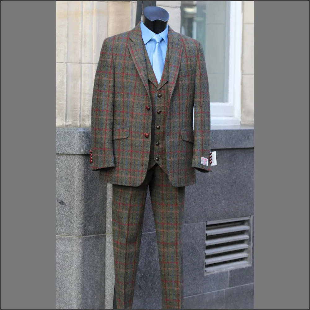 Harris Tweed Angus Check Tailored Fitting Trouser..