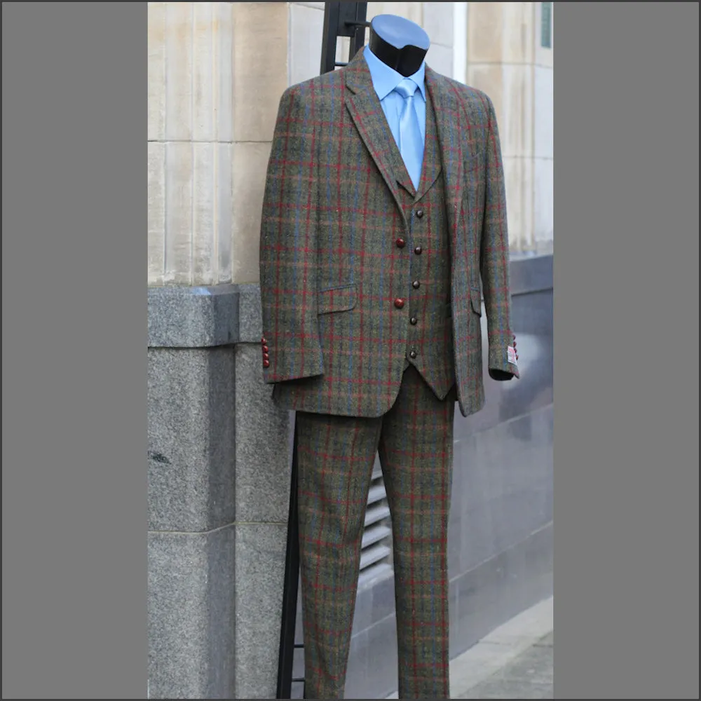 Harris Tweed Angus Check Tailored Fitting Trouser..