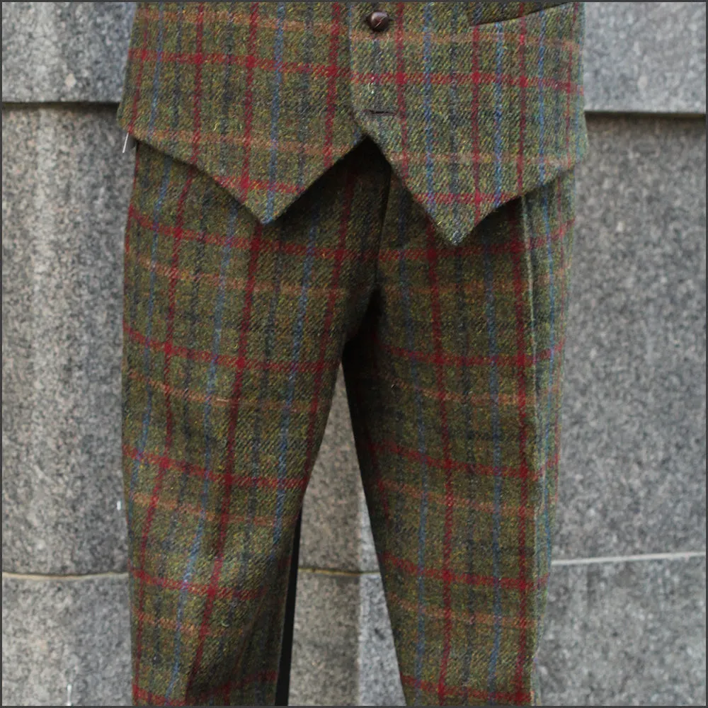 Harris Tweed Angus Check Tailored Fitting Trouser..