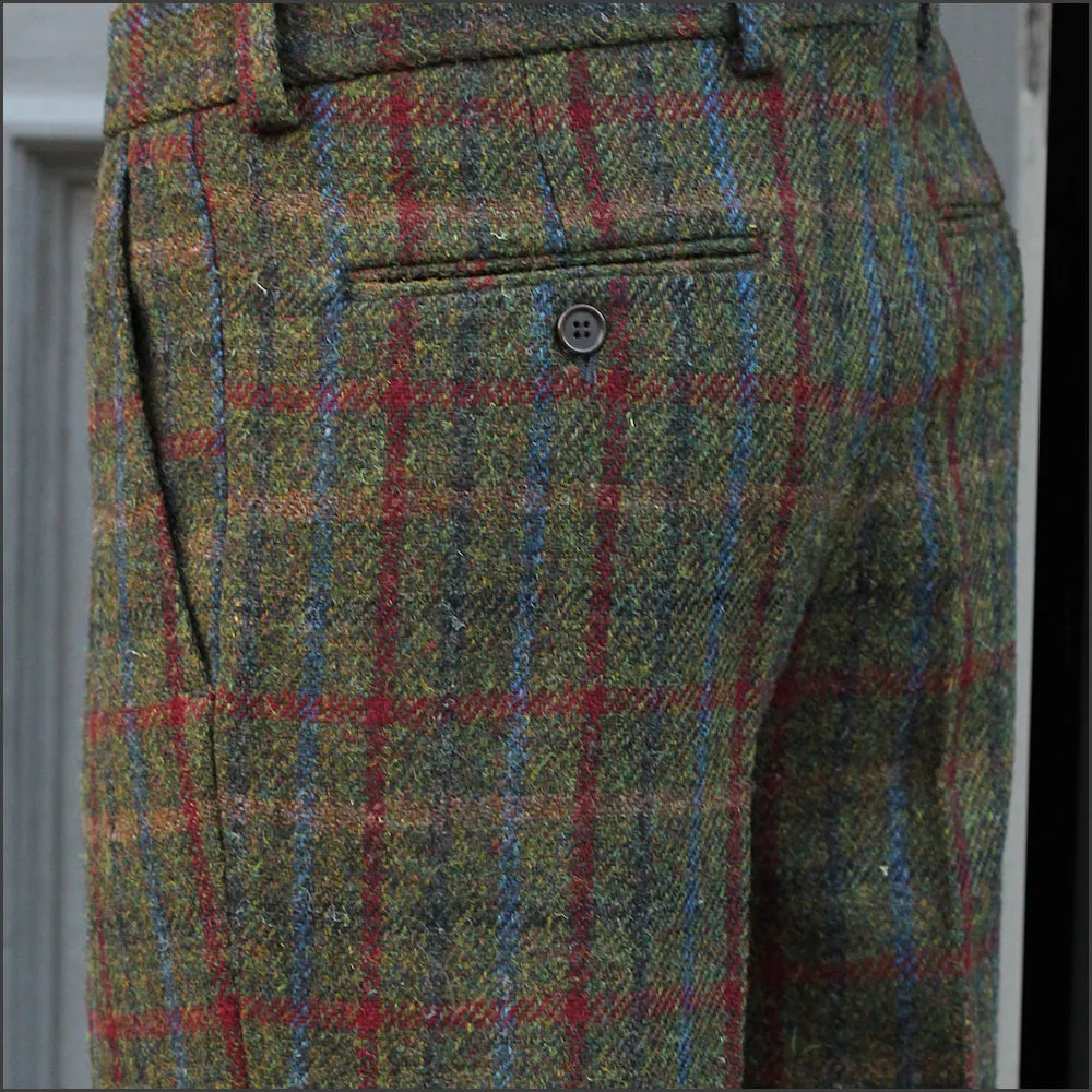 Harris Tweed Angus Check Tailored Fitting Trouser..