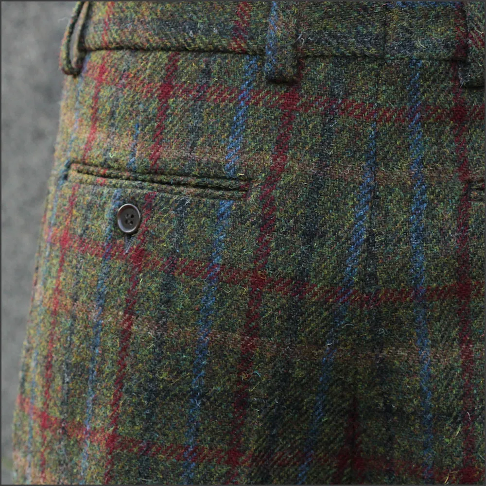 Harris Tweed Angus Check Tailored Fitting Trouser..