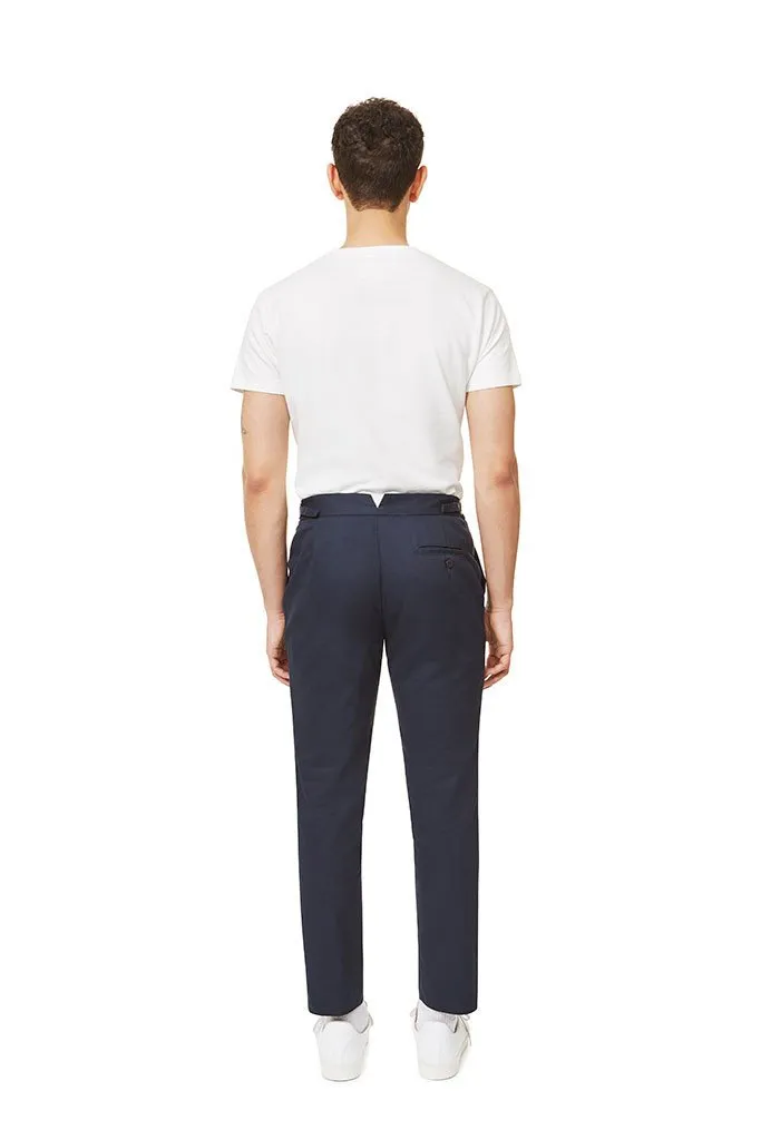 High Waisted Trousers - Navy