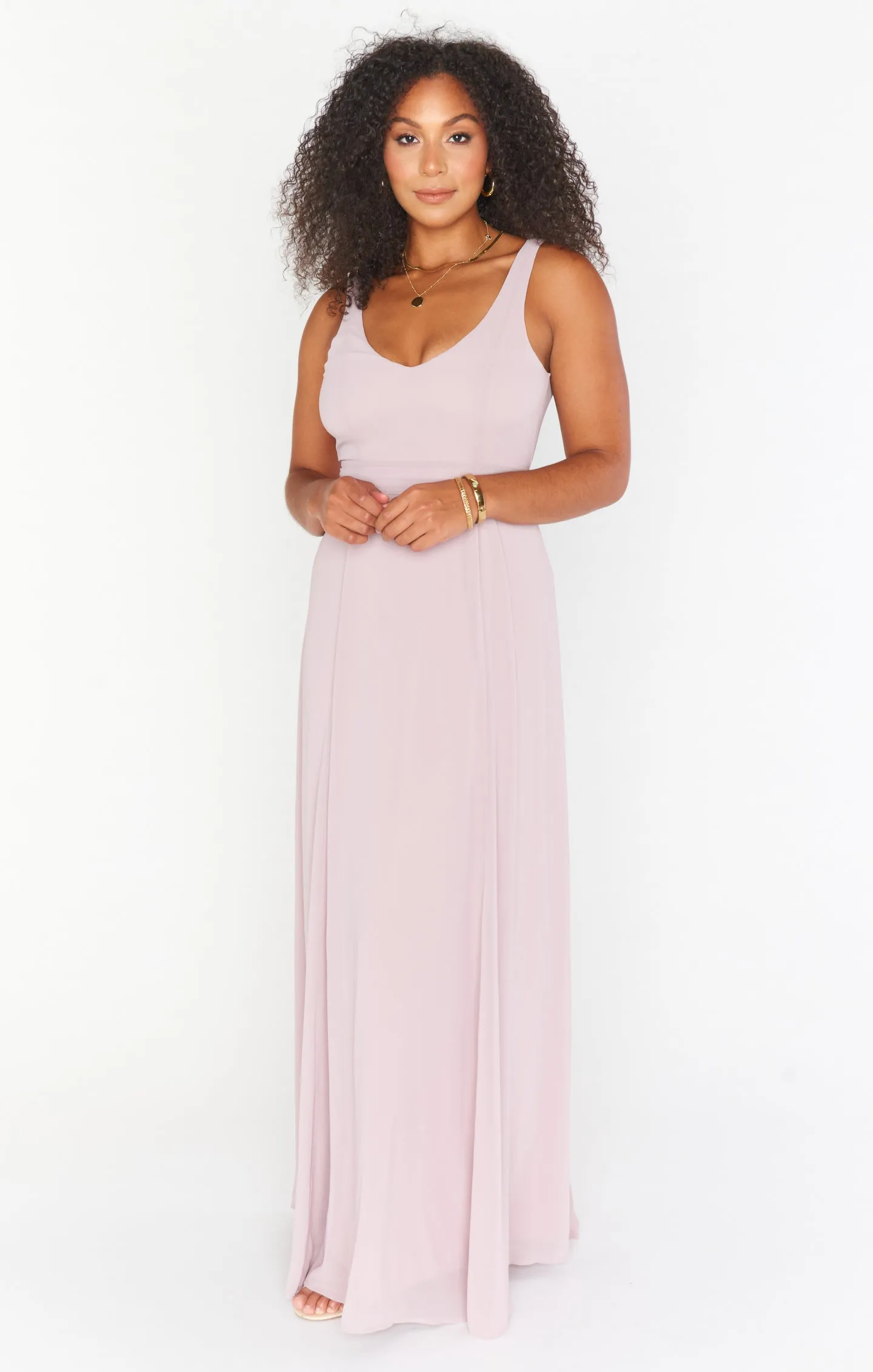 Jenn Maxi Dress ~ Neutral Mauve Chiffon