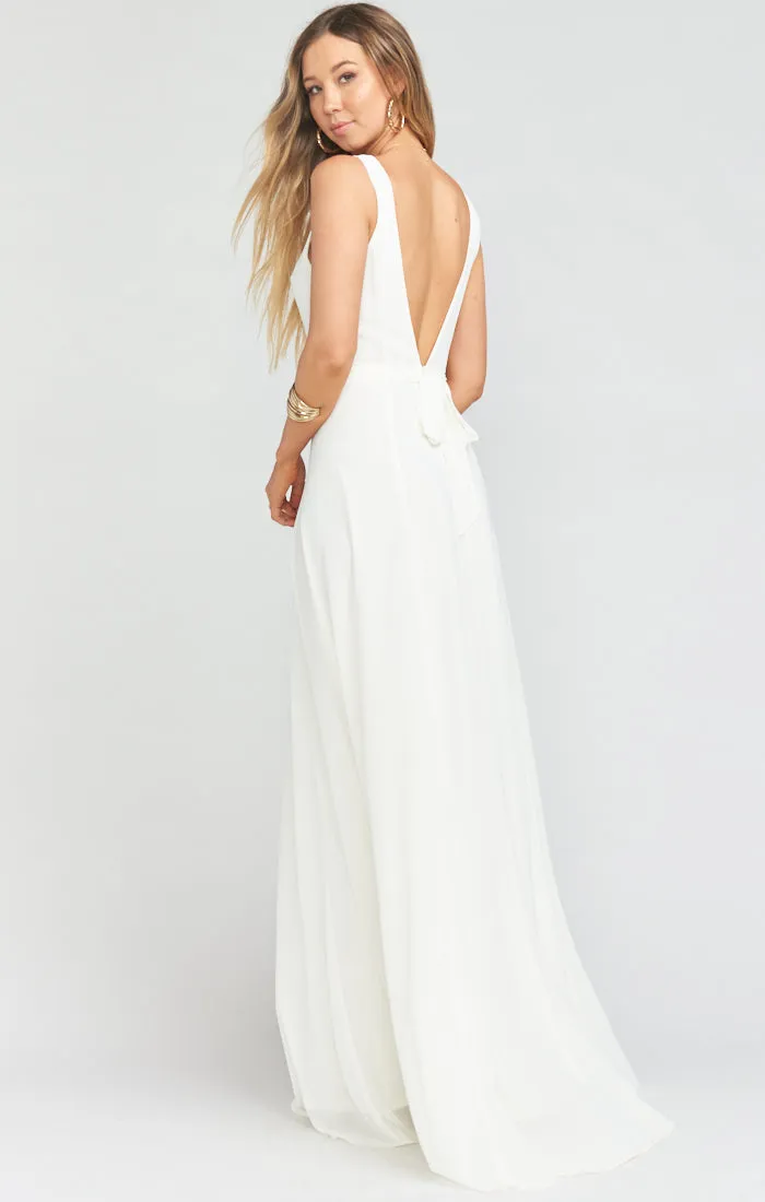 Jenn Maxi Dress ~ Wedding Cake Chiffon