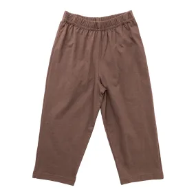 Jersey Solid Pants- Chocolate