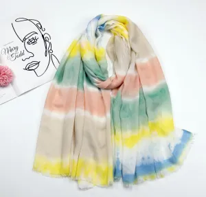 JY220108 Color gradient printed scarf