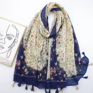 JY230205 Floral printed scarf