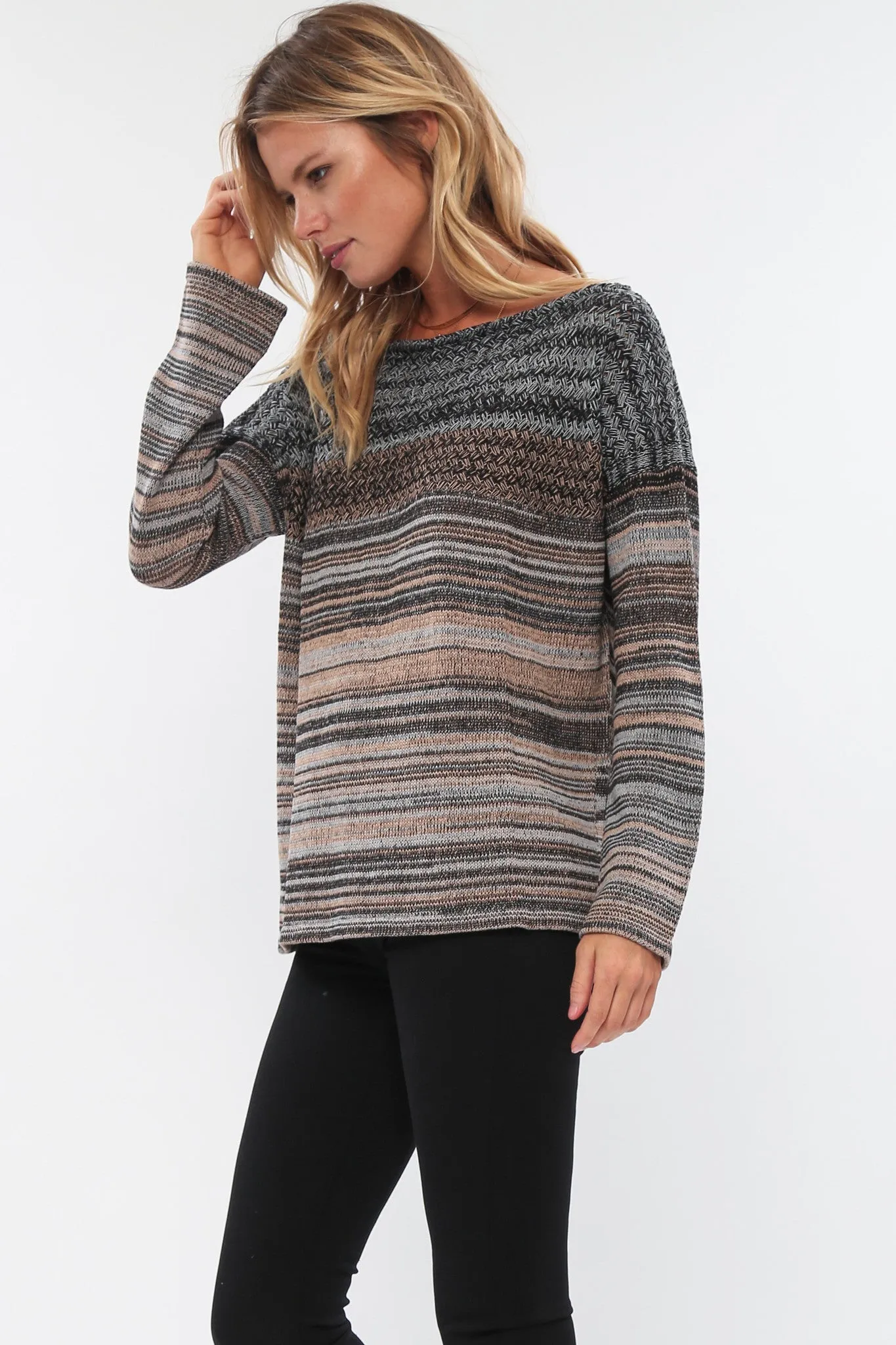 Kaylee Pullover in Steel Sky