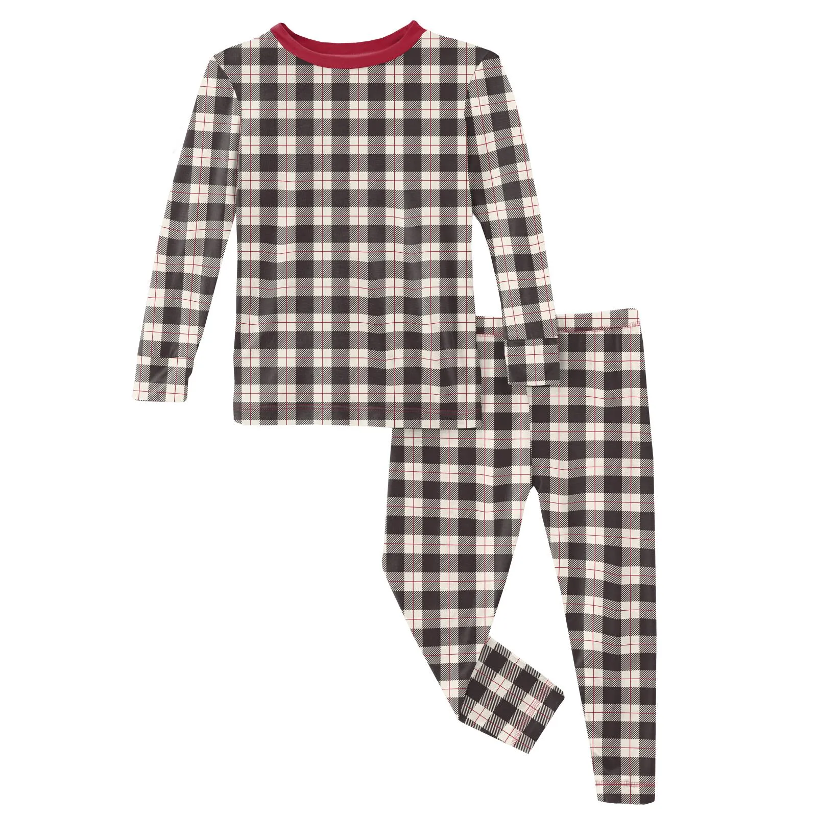 KicKee Pants Midnight Holiday Plaid L/S Pajama Set