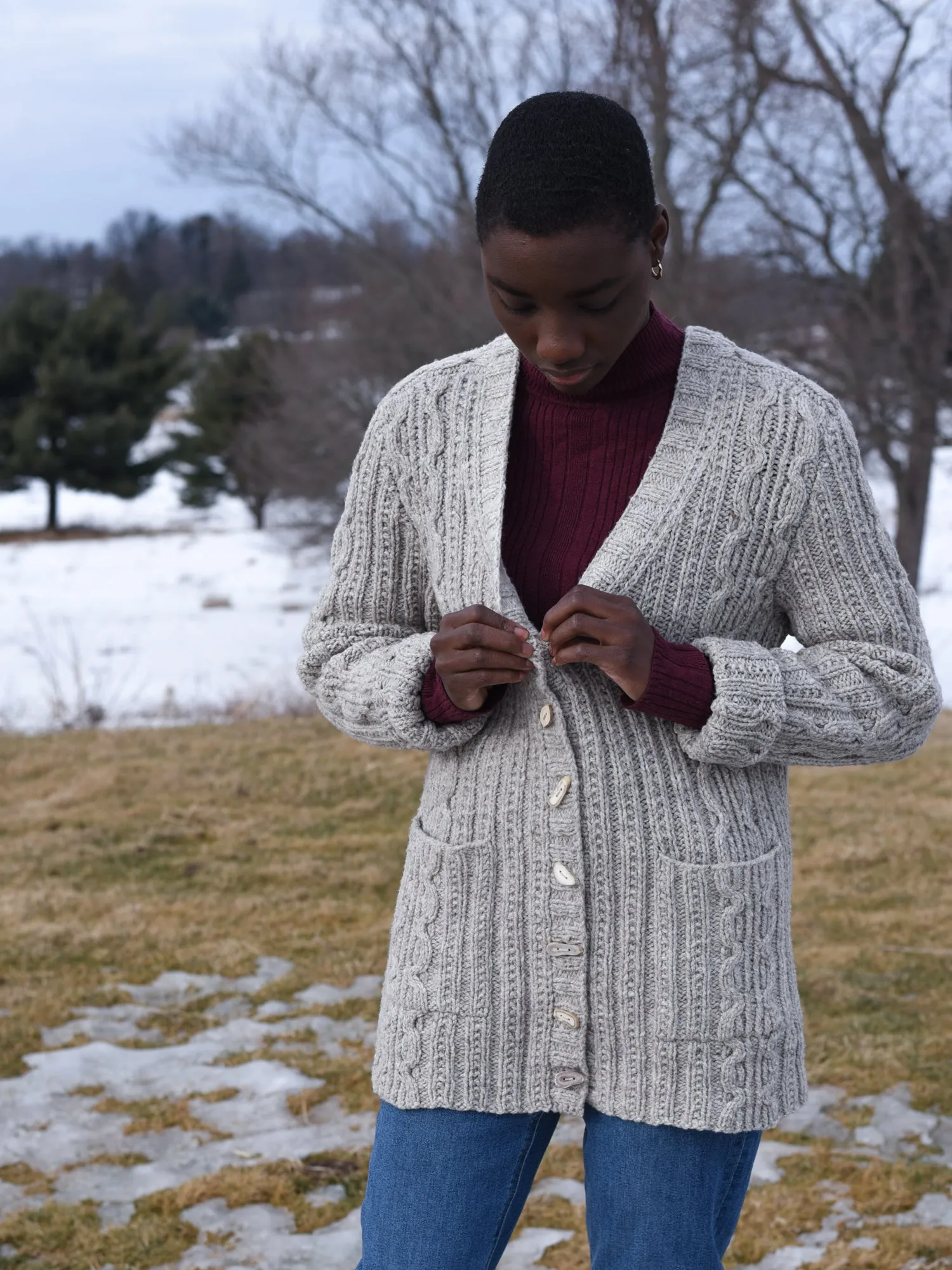 Knotty Pine Cardigan <br/><small>knitting pattern</small>