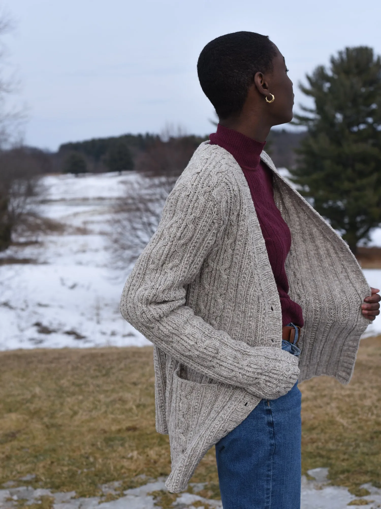 Knotty Pine Cardigan <br/><small>knitting pattern</small>