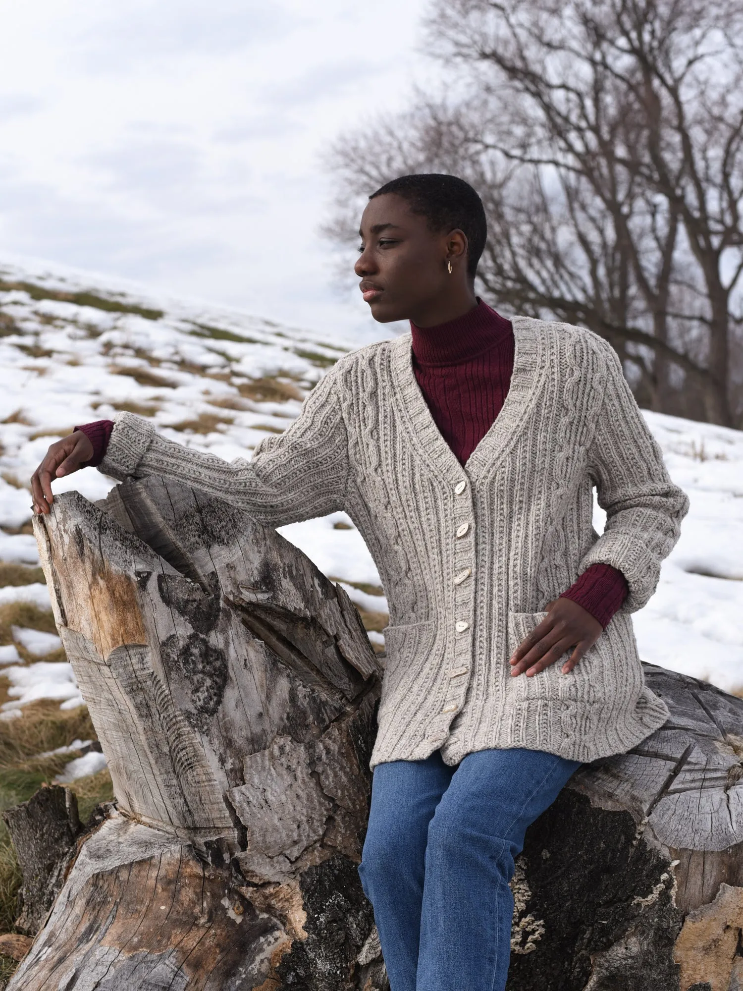 Knotty Pine Cardigan <br/><small>knitting pattern</small>