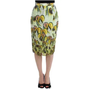 Lanre Da Silva Ajayi Vibrant Silk Blend Pencil Skirt