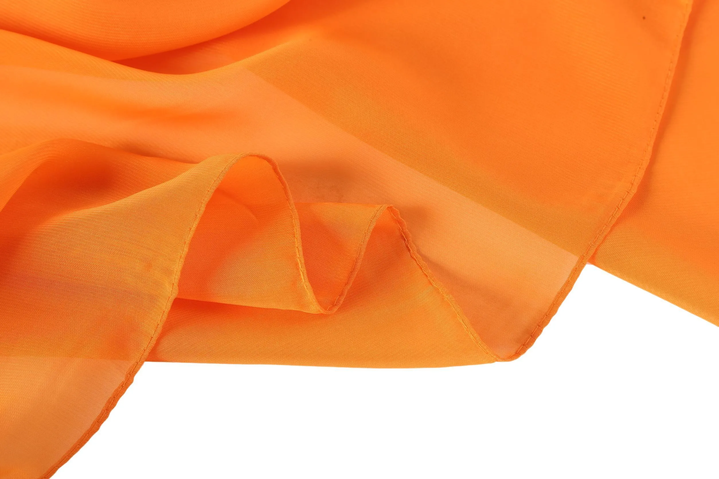 Long Chiffon Scarf Solid Orange Color CHL403