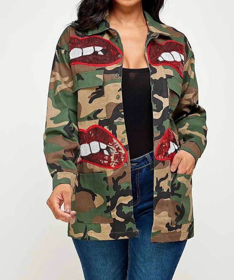 Long Sleeve Camouflage Jacket