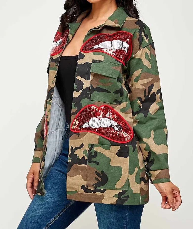 Long Sleeve Camouflage Jacket