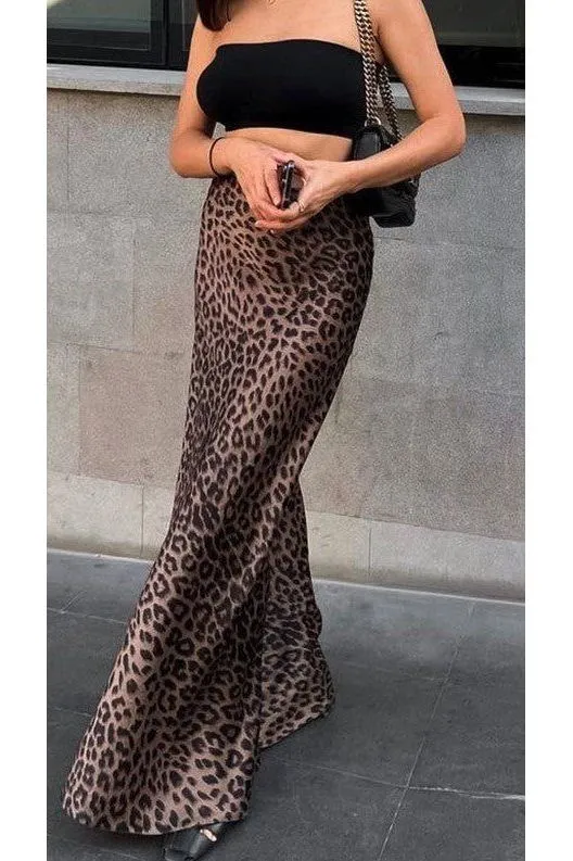 Luna Leopard Print Skirt