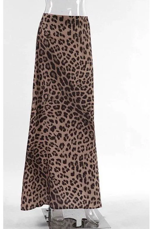 Luna Leopard Print Skirt