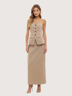 Maxi Pencil Skirt | Tan