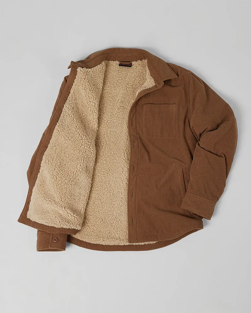 MEN'S CORDUROY SHERPA-LINED SHIRT JACKET