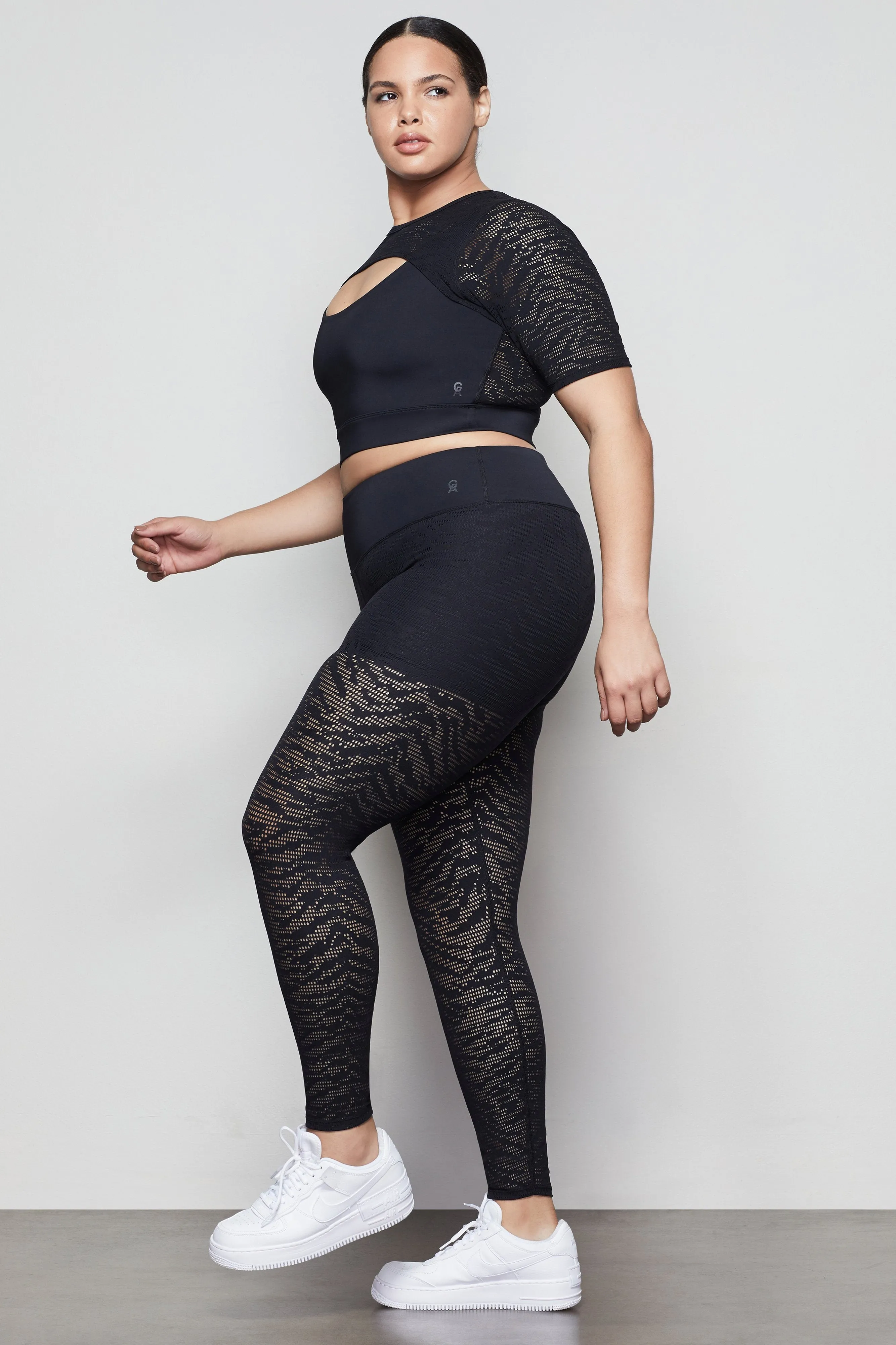 MIDNIGHT MESH LEGGING | BLACK001