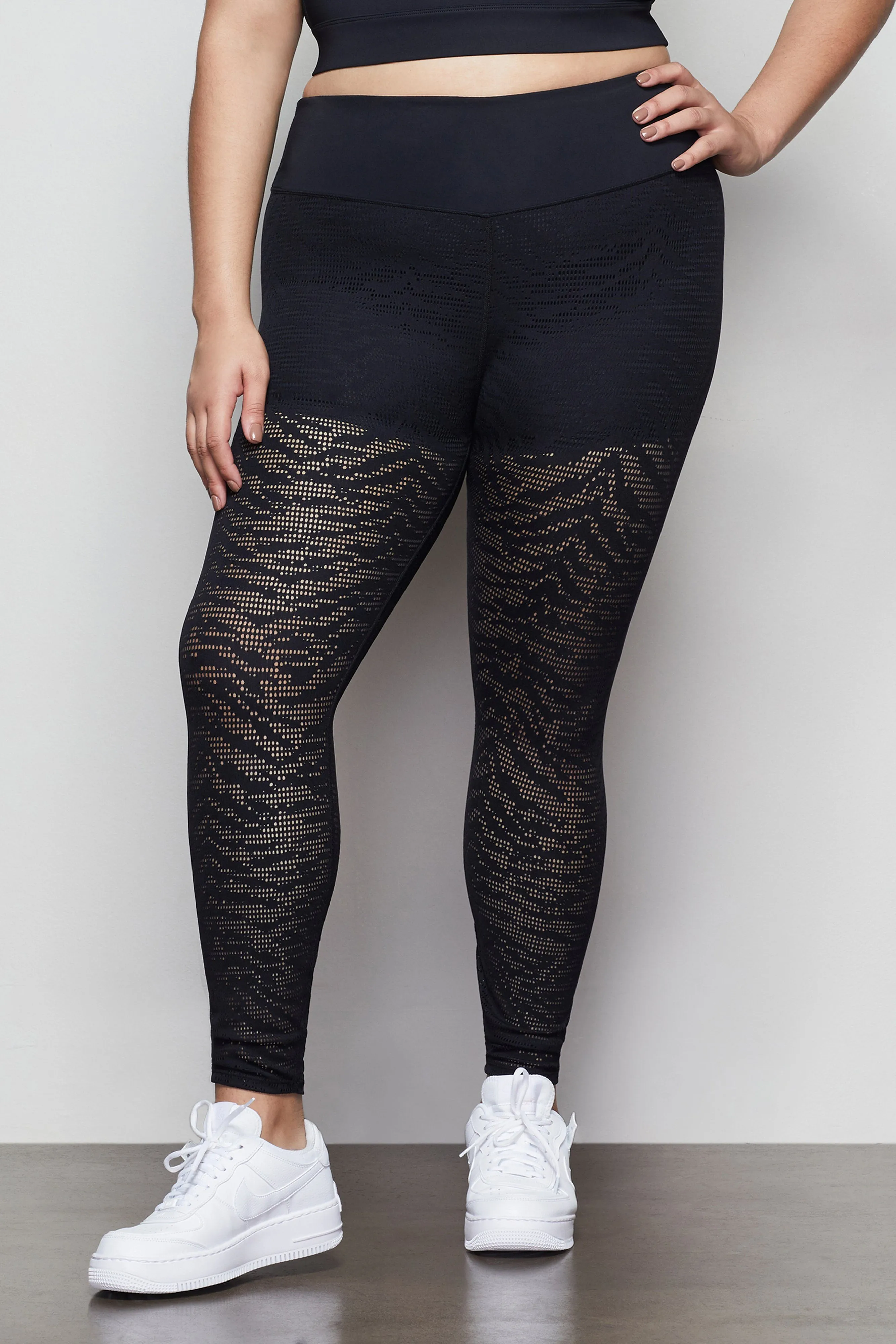 MIDNIGHT MESH LEGGING | BLACK001