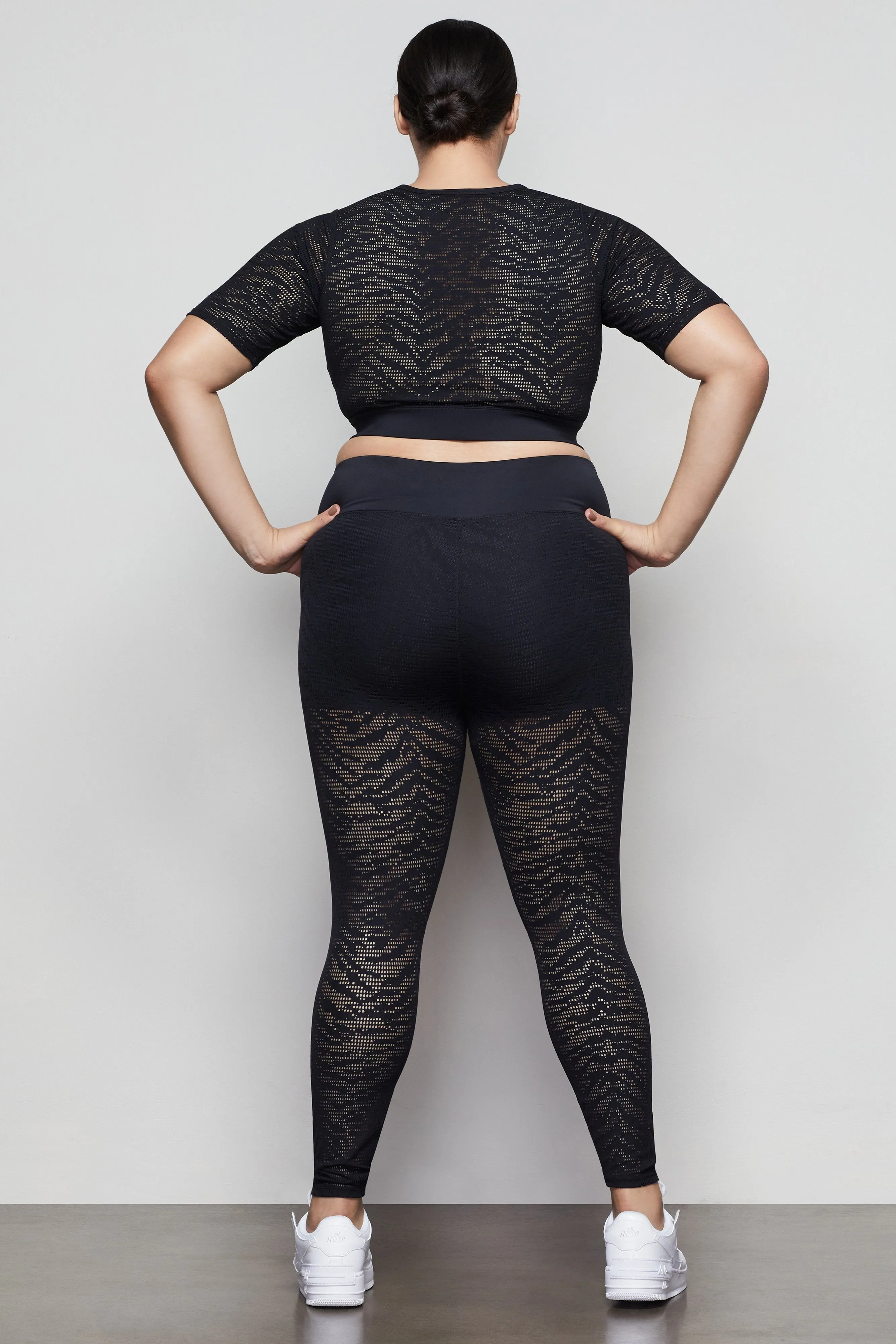 MIDNIGHT MESH LEGGING | BLACK001