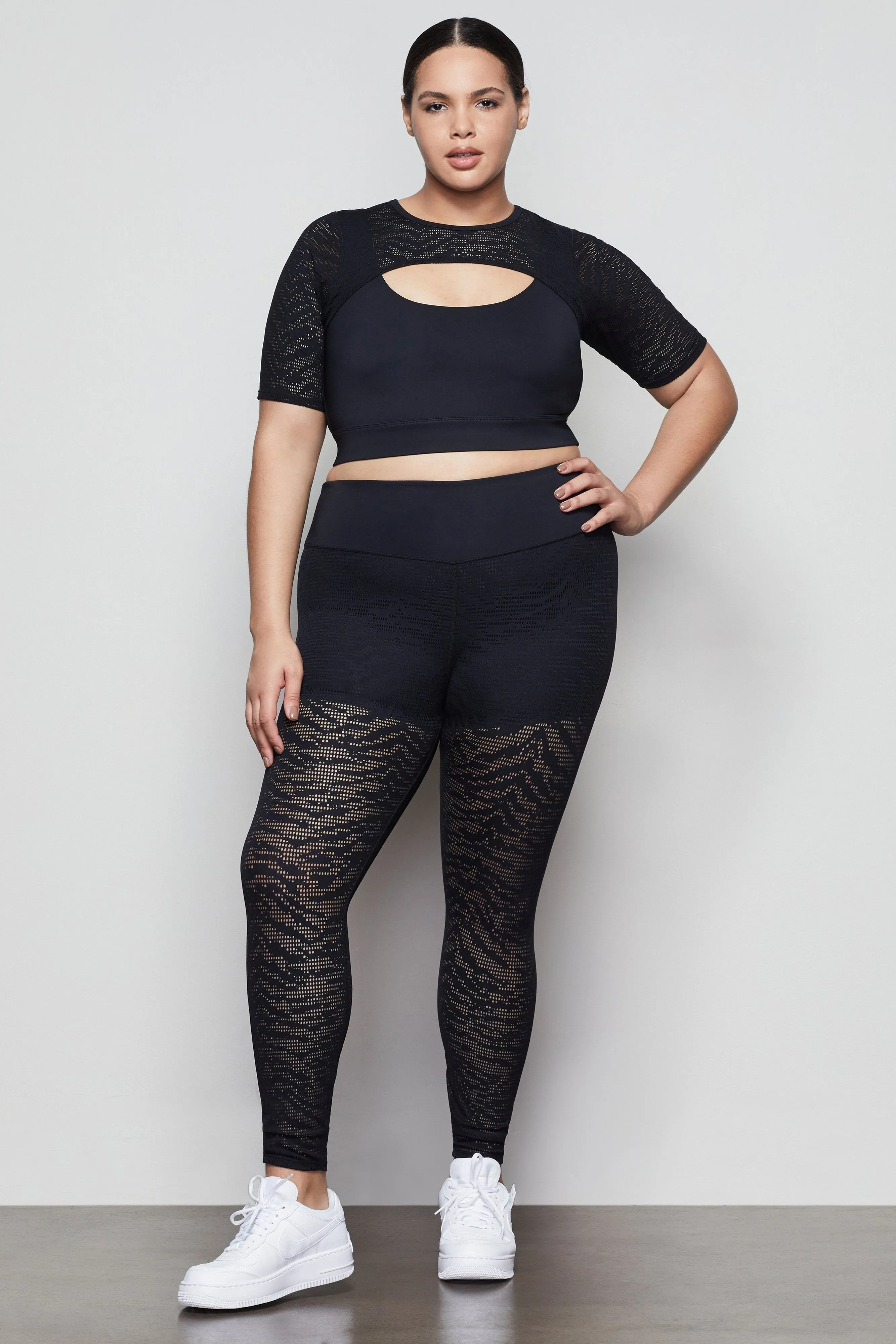 MIDNIGHT MESH LEGGING | BLACK001