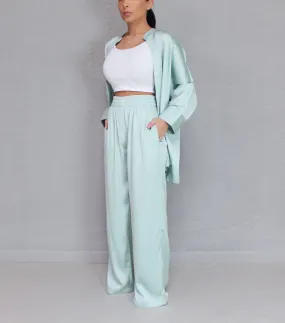 MINT SILK TROUSERS