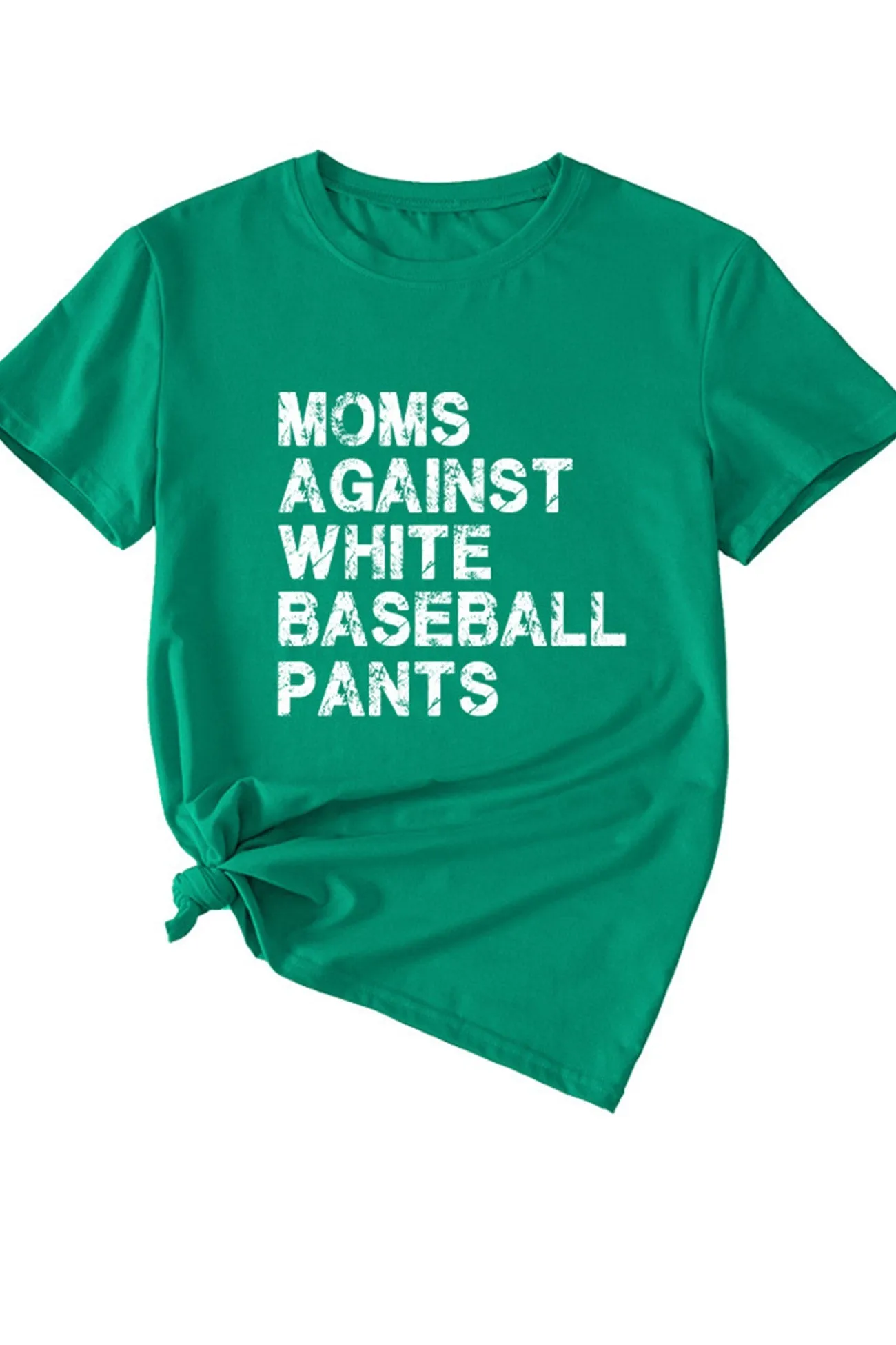 Moms Against With Baseball Pants Print T-shirt