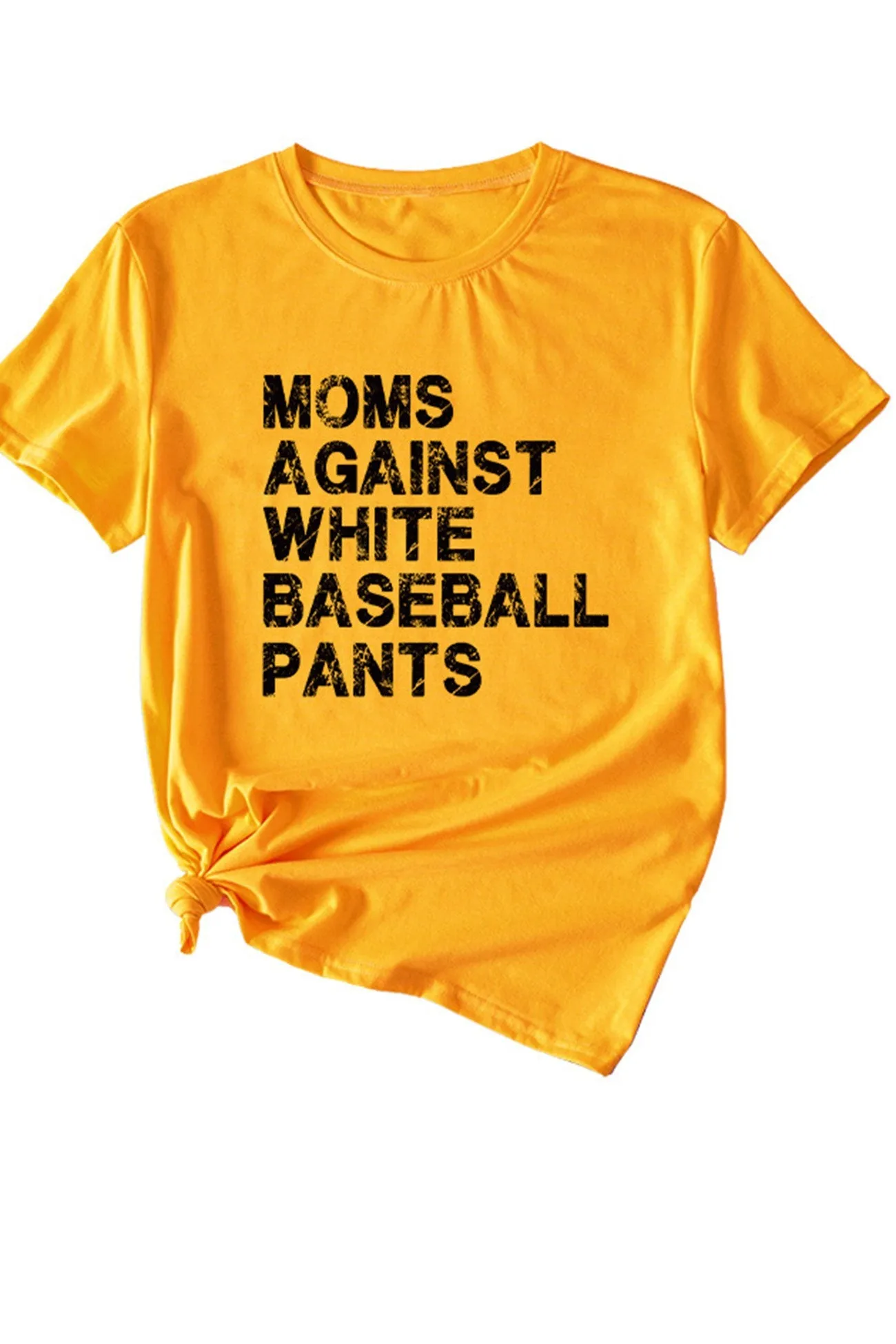 Moms Against With Baseball Pants Print T-shirt