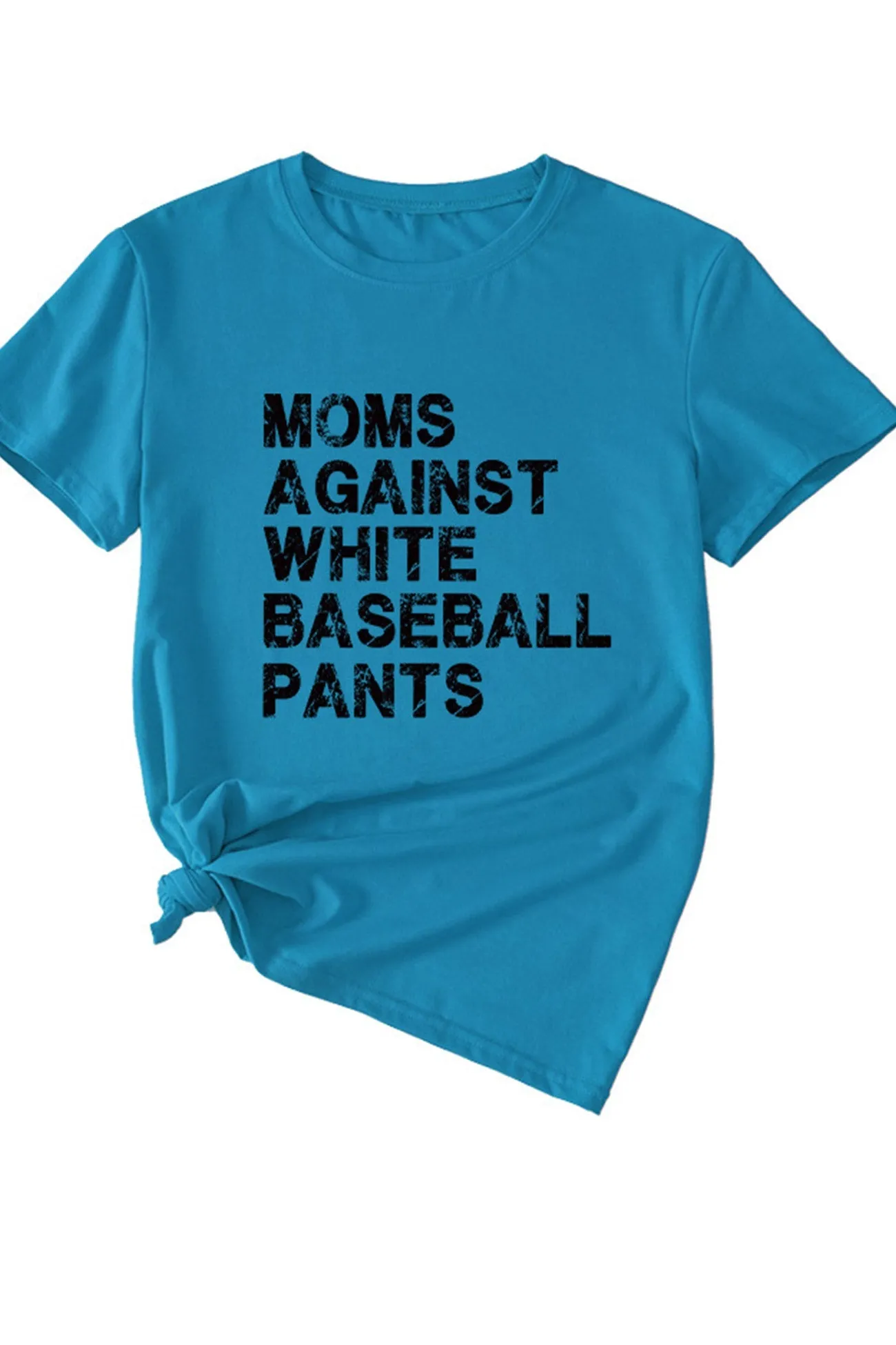 Moms Against With Baseball Pants Print T-shirt