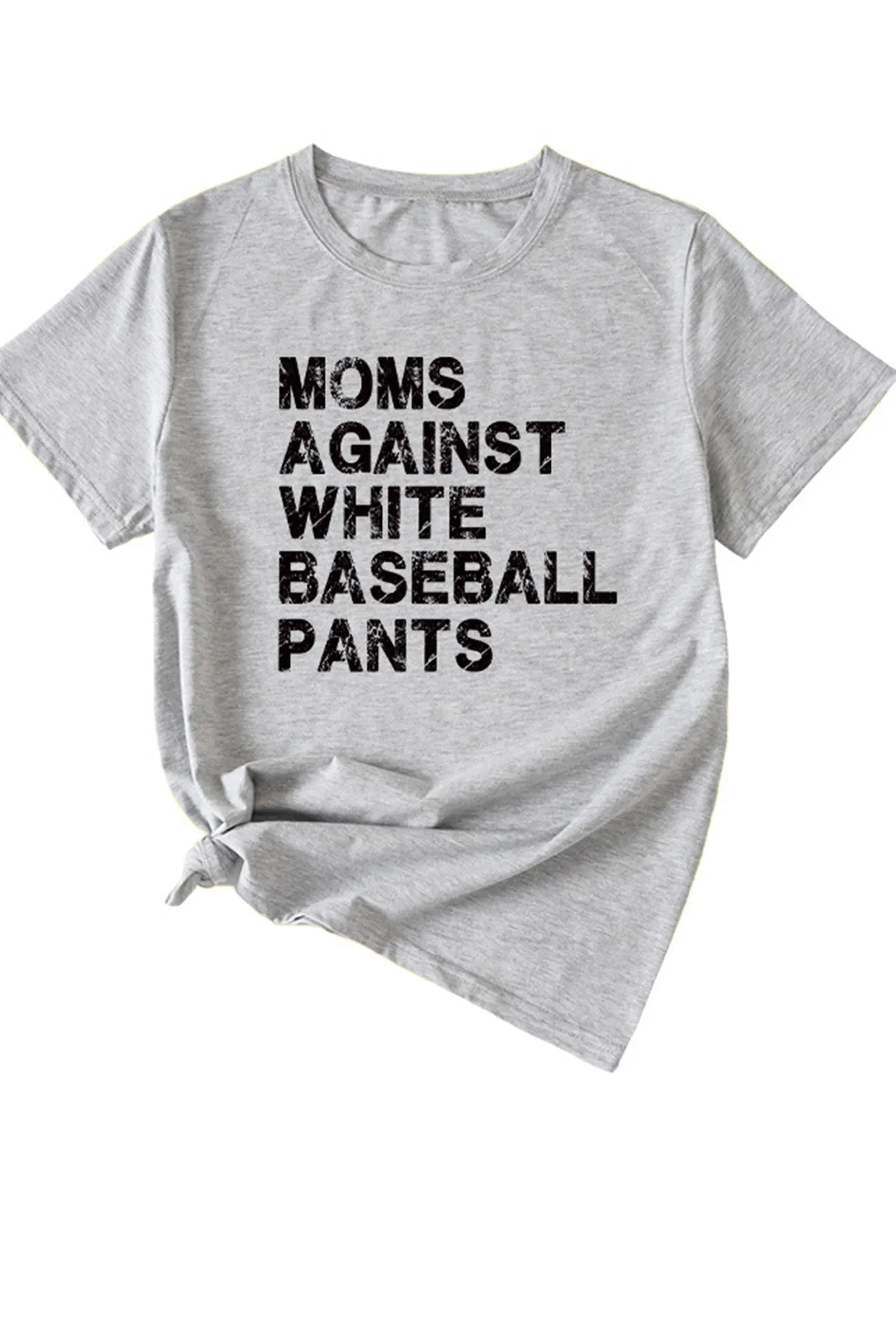 Moms Against With Baseball Pants Print T-shirt