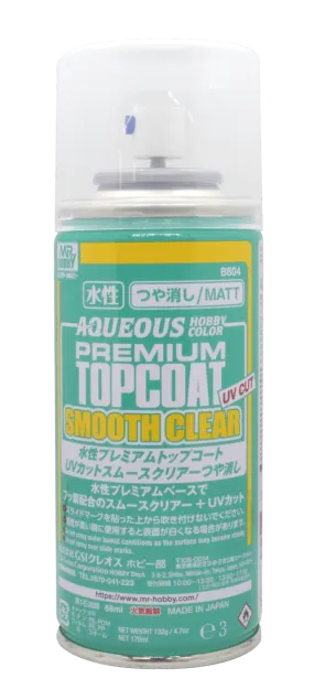 Mr. Hobby B604 Aqueous Color Premium Top Coat Smooth Clear UV Cut Matt Spray Paint