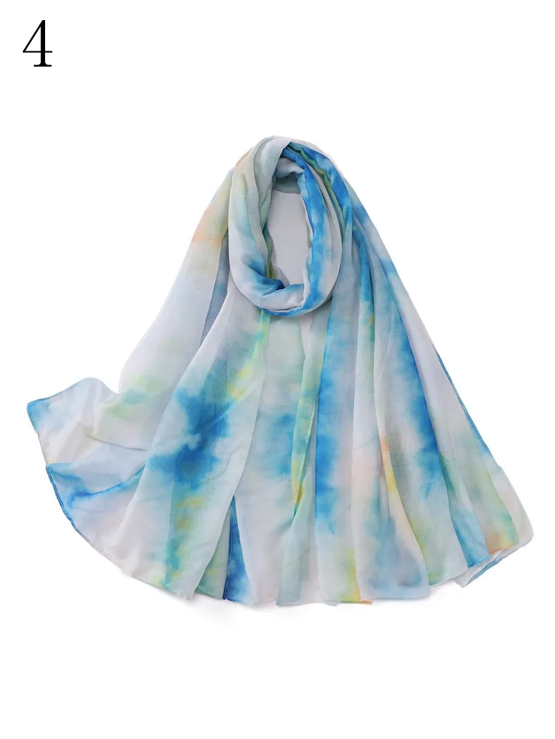 MYP030  Starry sky fringed printed scarf thin floral floral floral