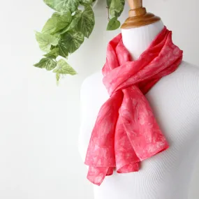 NEW! Hand Dyed Silk Scarf in Fuchsia Pink by Ten Thousand Dandelions