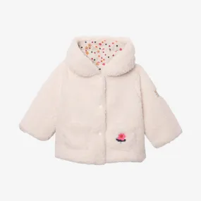 Newborn girls' off white jacket