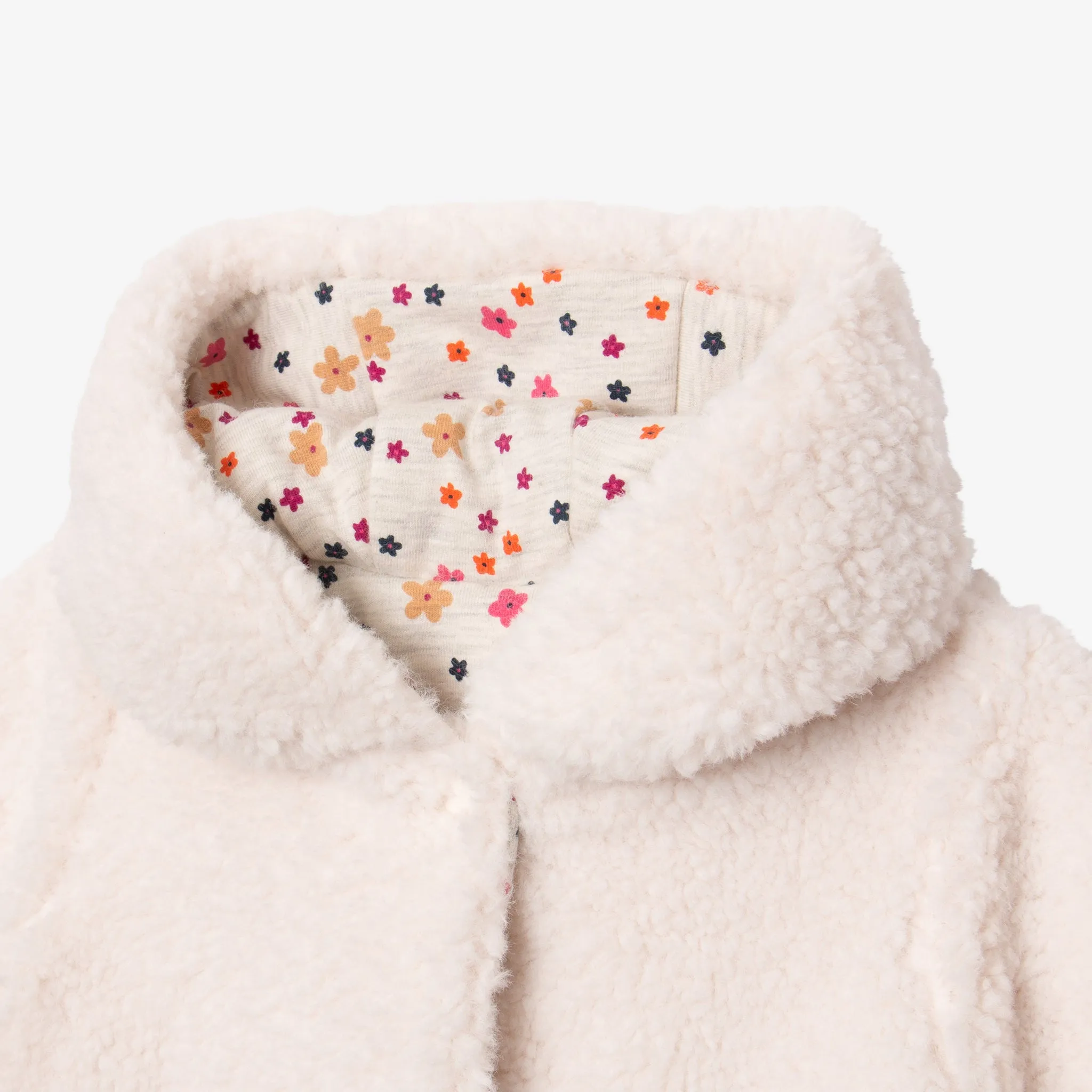 Newborn girls' off white jacket