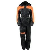 NexGen Ladies SH205101 Black and Orange Armored Hooded Water Proof