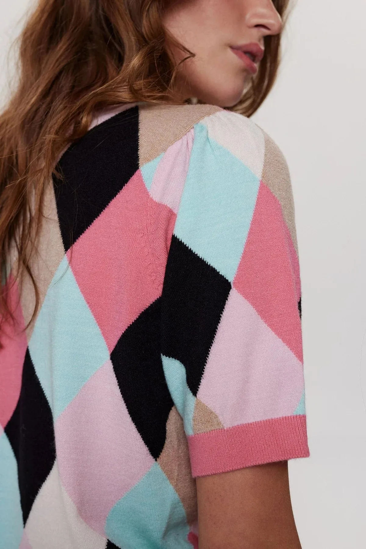 Numph Diamond Print Knit Multi