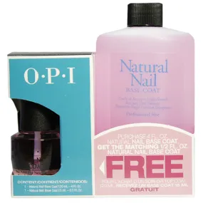 OPI - Natural Nail Base Coat - BUY Base Coat 4oz, GET FRR The Matching Base Coat 1/2oz